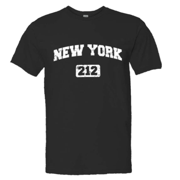PleaseMeTees™ Mens New York 212 Area Code I Love NY Distressed HQ Tee