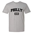 thumbnail image 1 of PleaseMeTees™ Mens Philly 215 Area Code Philadelphia Distressed HQ Tee, 1 of 1