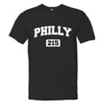 thumbnail image 1 of PleaseMeTees? Mens Philly 215 Area Code Philadelphia Distressed HQ Tee, 1 of 1