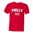 thumbnail image 1 of PleaseMeTees™ Mens Philly 215 Area Code Philadelphia Distressed HQ Tee, 1 of 1