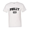 thumbnail image 1 of PleaseMeTees™ Mens Philly 215 Area Code Philadelphia Distressed HQ Tee, 1 of 1