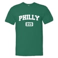 thumbnail image 1 of PleaseMeTees™ Mens Philly 215 Area Code Philadelphia Distressed HQ Tee, 1 of 1
