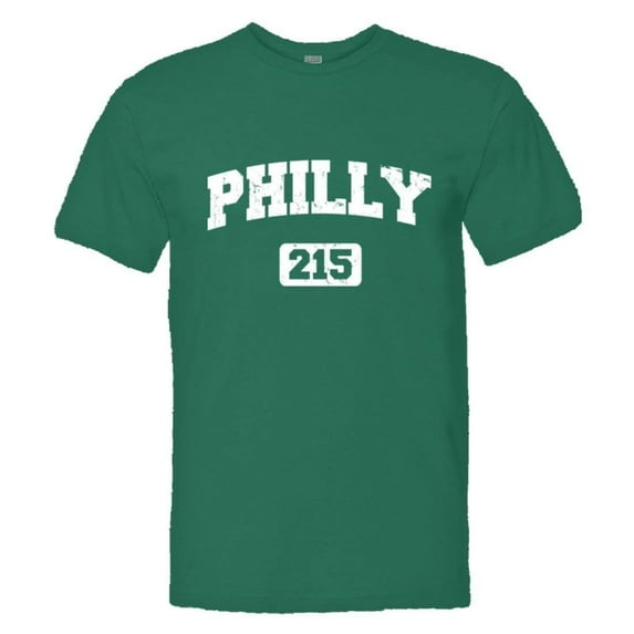 PleaseMeTees™ Mens Philly 215 Area Code Philadelphia Distressed HQ Tee