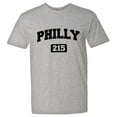 thumbnail image 1 of PleaseMeTees™ Mens Philly 215 Area Code Philadelphia Distressed HQ Tee, 1 of 1