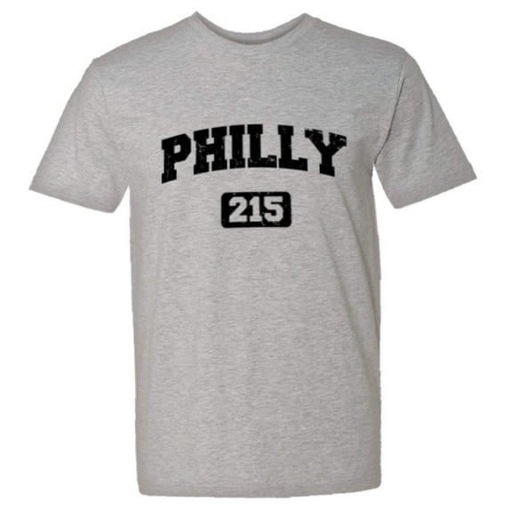 PleaseMeTees™ Mens Philly 215 Area Code Philadelphia Distressed HQ Tee