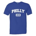 thumbnail image 1 of PleaseMeTees™ Mens Philly 215 Area Code Philadelphia Distressed HQ Tee, 1 of 1