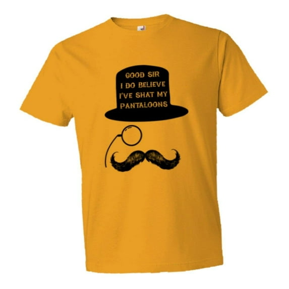 PleaseMeTees™ Mens Sir I Shat My Pantaloons Hat Glasses Pooped HQ Tee