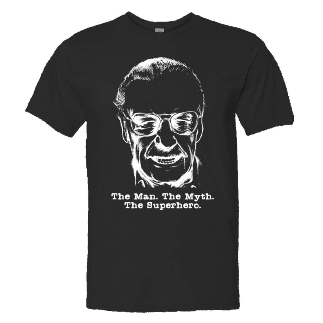 PleaseMeTees? Mens Stan Lee Face Bust Man Myth Superhero Marvel HQ Tee