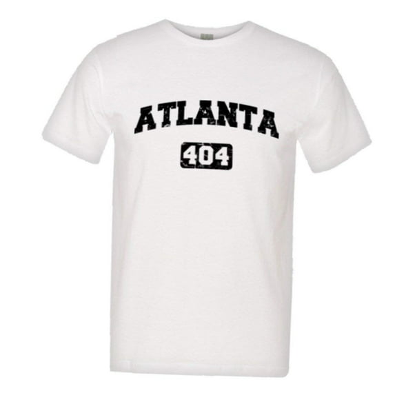 PleaseMeTees™ Mens / Unisex Atlanta 404 Area Code Distressed HQ Fashion Tee