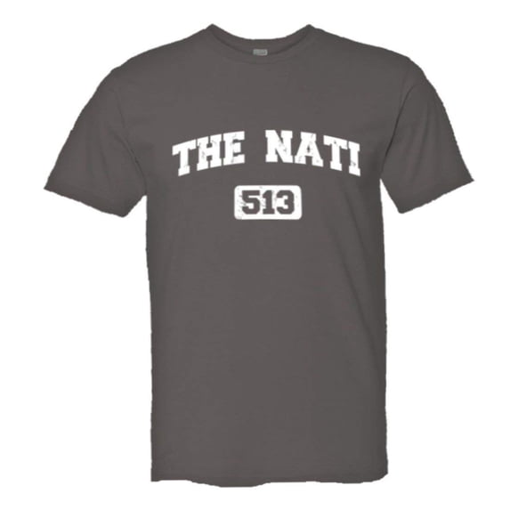 PleaseMeTees™ Mens/Unisex Cincinnati 513 Cincy The Nati Area Code Distressed Fashion Tee