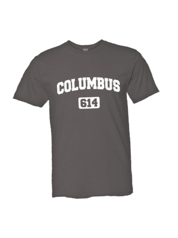 PleaseMeTees™ Mens / Unisex Columbus 614 CBUS Area Code Distressed HQ Fashion Tee