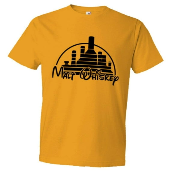 PleaseMeTees? Mens Walt Malt Whiskey Disney HQ Tee