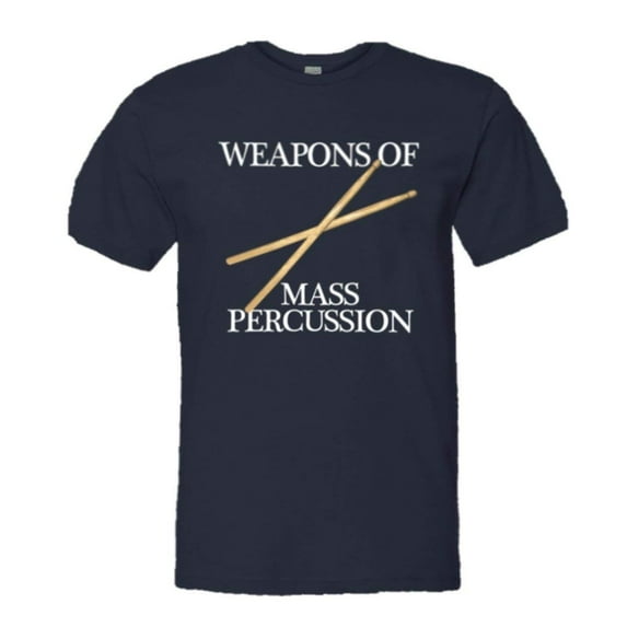 PleaseMeTees™ Mens Weapons Of Mass Percussion Drum Sticks HQ Tee