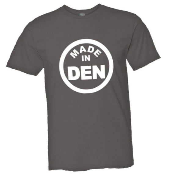 PleaseMeTees™ Mens from Born Made in Denver CO Logo Label Tag HQ Tee