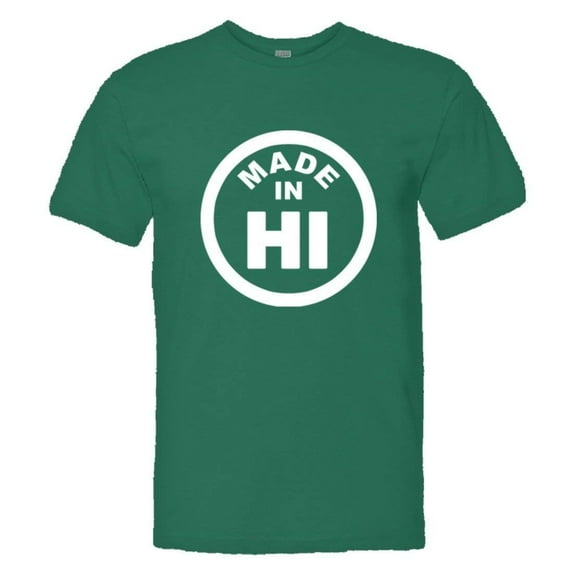 PleaseMeTees™ Mens from Born Made in Hawaii Hi Logo Label HQ Tee