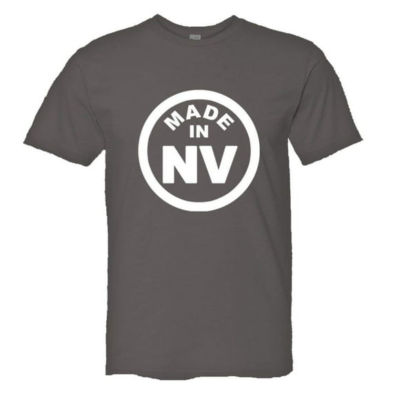 PleaseMeTees™ Mens from Born Made in Nevada NV Logo Label Tag HQ Tee