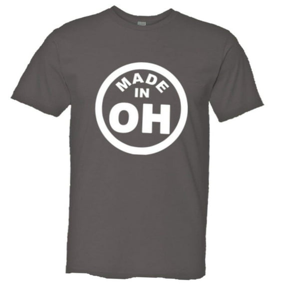 PleaseMeTees™ Mens from Born Made in Ohio OH State Logo Label HQ Tee