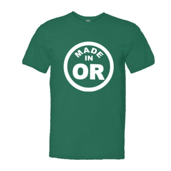 PleaseMeTees™ Mens from Born Made in Oregon Or State Logo Label HQ Tee