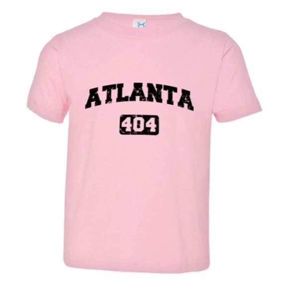 PleaseMeTees™ Toddler Atlanta 404 Area Code Distressed HQ Tee