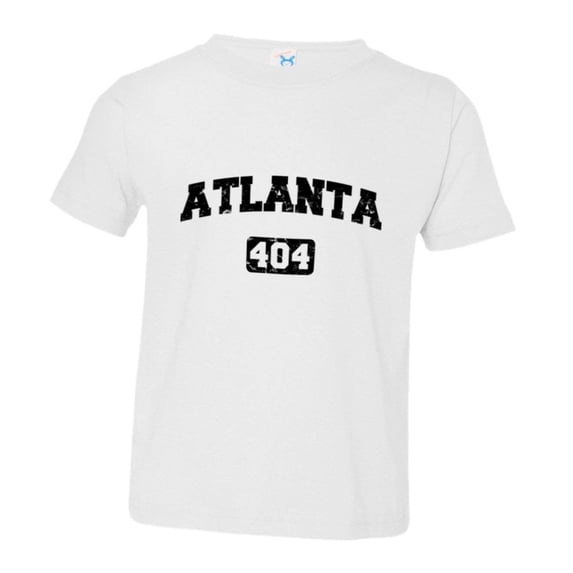 PleaseMeTees™ Toddler Atlanta 404 Area Code Distressed HQ Tee