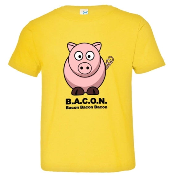 PleaseMeTees™ Toddler Bacon Bacon Pig I Love Pork Meat HQ Tee