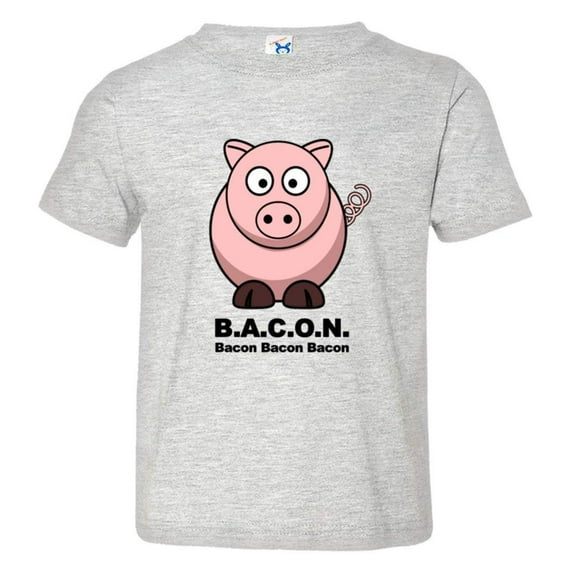 PleaseMeTees™ Toddler Bacon Bacon Pig I Love Pork Meat HQ Tee