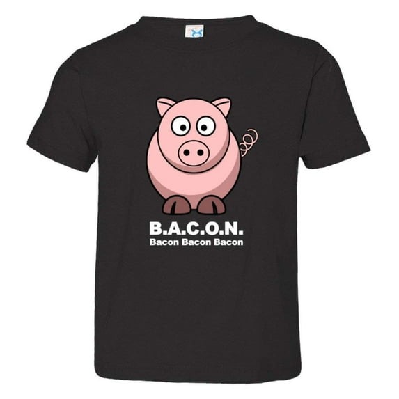 PleaseMeTees™ Toddler Bacon Bacon Pig I Love Pork Meat HQ Tee