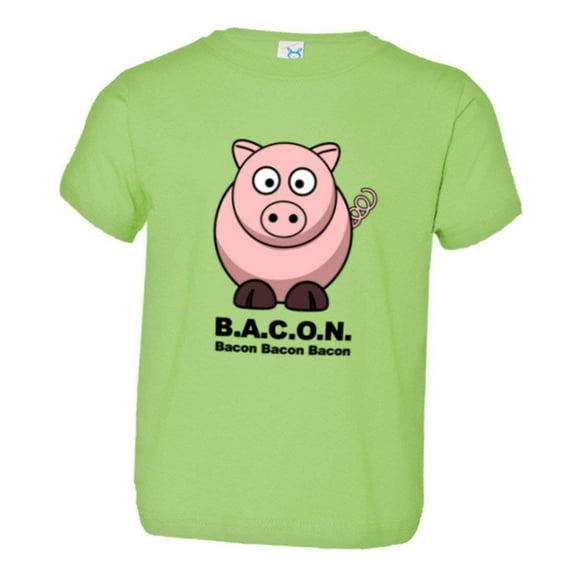 PleaseMeTees™ Toddler Bacon Bacon Pig I Love Pork Meat HQ Tee