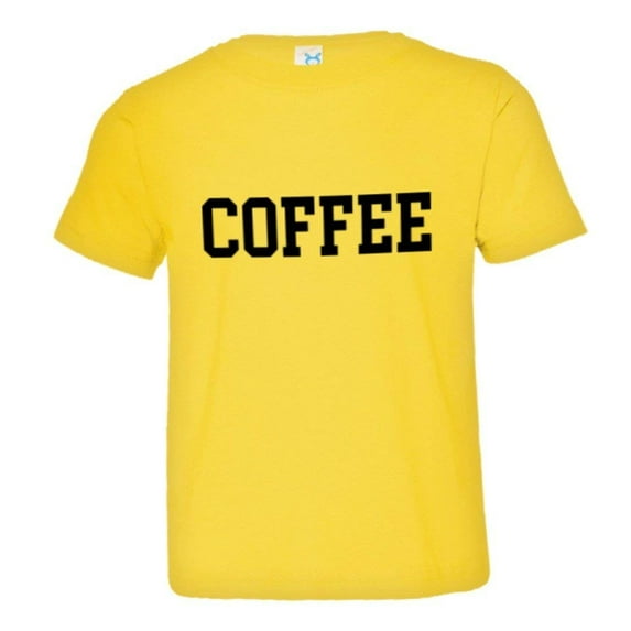 PleaseMeTees™ Toddler Basic Coffee College Word I Love Morning Cafe Tee