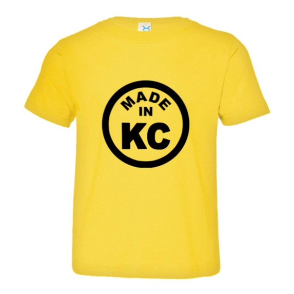 PleaseMeTees™ Toddler Born Made In Kansas City KS MO Logo Label HQ Tee