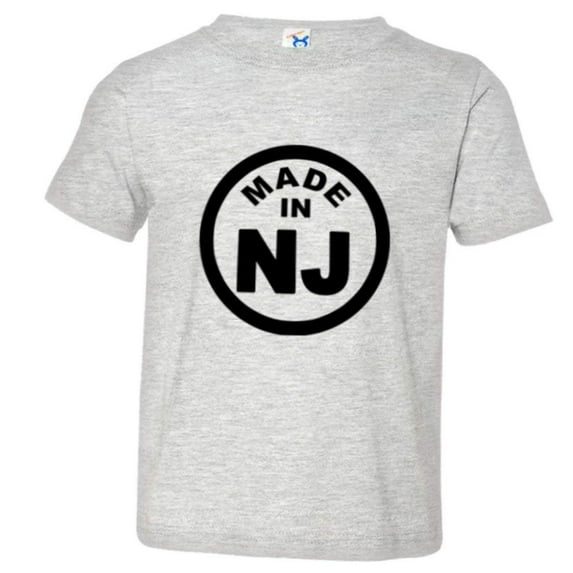 PleaseMeTees™ Toddler Born Made In New Jersey NJ State Logo Label HQ Tee