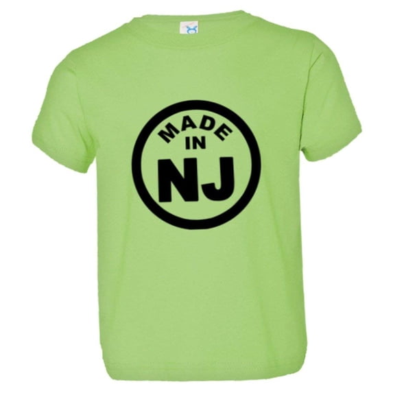 PleaseMeTees™ Toddler Born Made In New Jersey NJ State Logo Label HQ Tee
