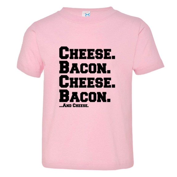 PleaseMeTees™ Toddler Cheese and Bacon Grease I Love Pizza HQ Tee