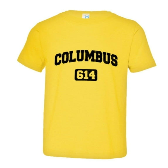 PleaseMeTees™ Toddler Columbus 614 CBUS Area Code Distressed HQ Tee
