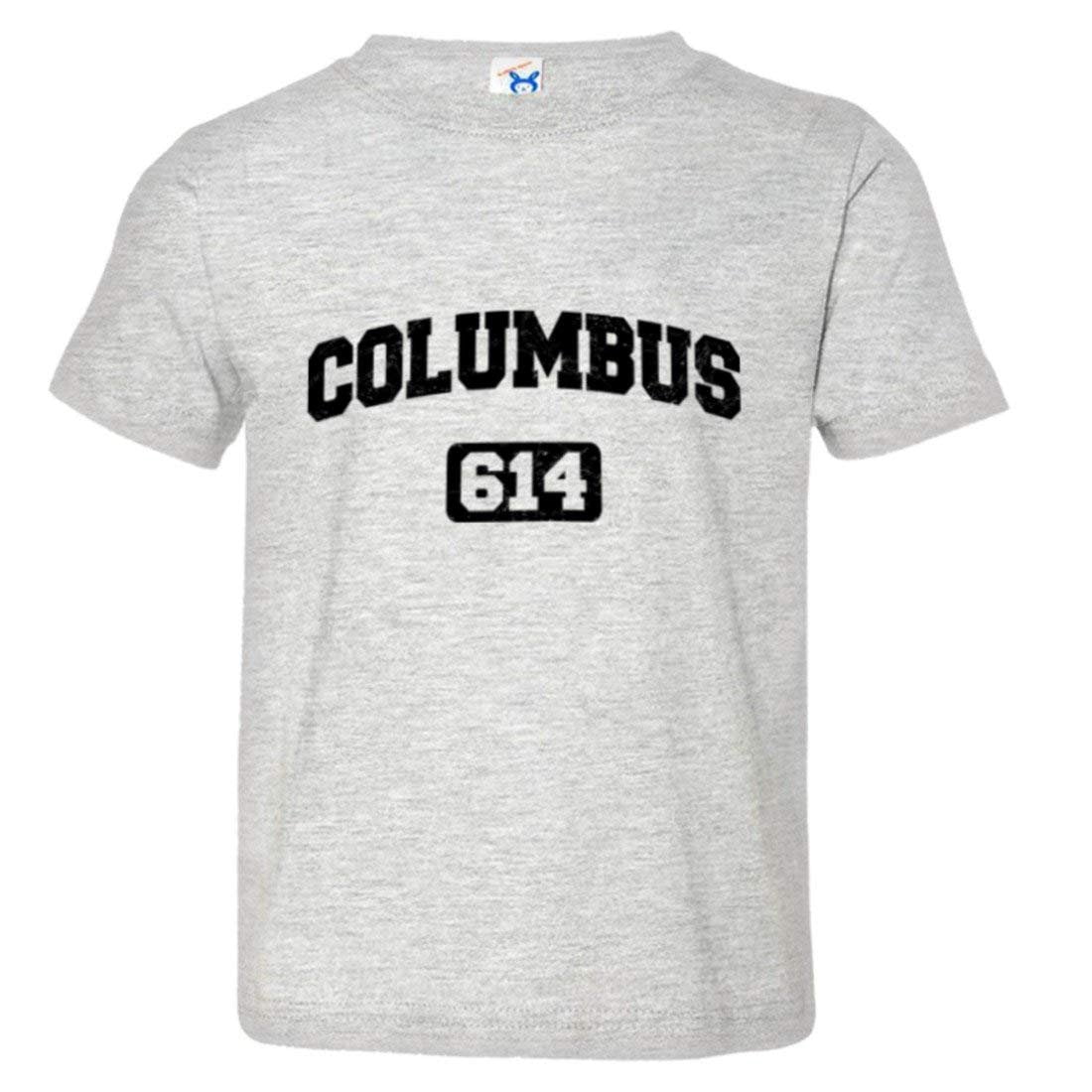 PleaseMeTees™ Toddler Columbus 614 CBUS Area Code Distressed HQ Tee ...
