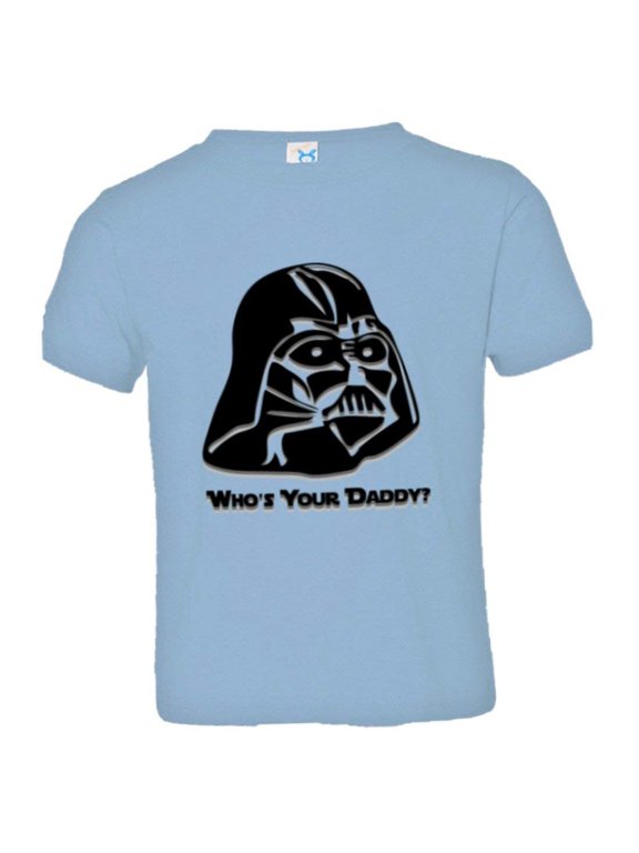 ™ Toddler Cool Darth Vader Whos Your Daddy Embossed HQ Tee