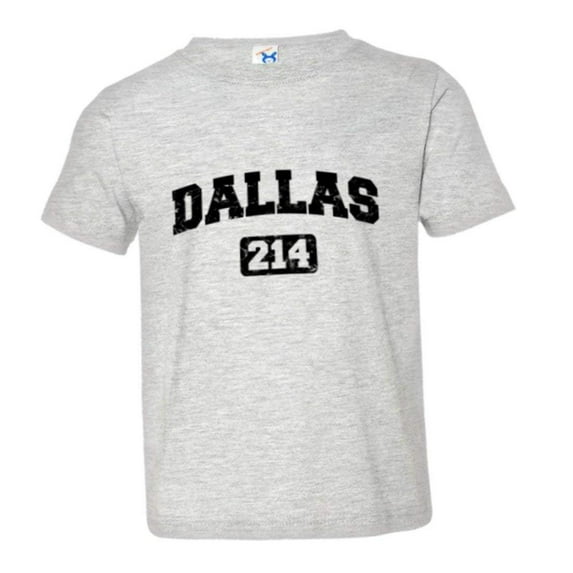 PleaseMeTees™ Toddler Dallas 214 Area Code Distressed HQ Tee