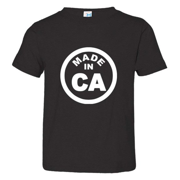 PleaseMeTees™ Toddler From Born Made In California CA Logo Label HQ Tee
