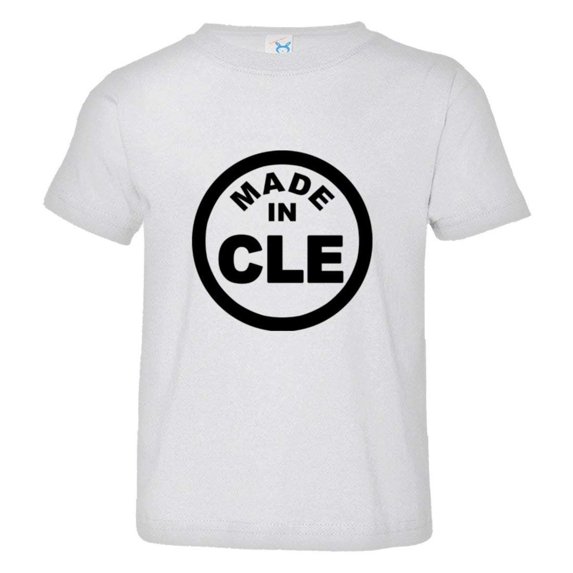 PleaseMeTees™ Toddler From Born Made In Cleveland OH Logo Label HQ Tee