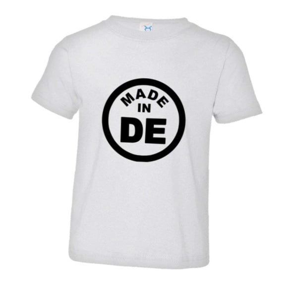 PleaseMeTees™ Toddler From Born Made In Delaware DE Logo Label HQ Tee