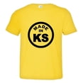 thumbnail image 1 of PleaseMeTees™ Toddler From Born Made In Kansas KS Logo Label Tag HQ Tee, 1 of 1