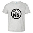 thumbnail image 1 of PleaseMeTees™ Toddler From Born Made In Kansas KS Logo Label Tag HQ Tee, 1 of 1