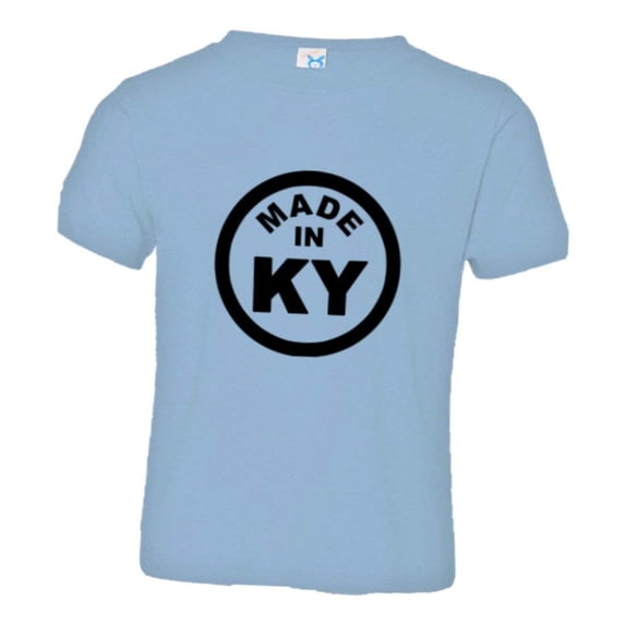 PleaseMeTees™ Toddler From Born Made In Kentucky KY Logo Label HQ Tee