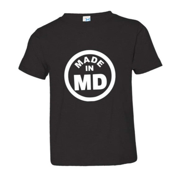 PleaseMeTees™ Toddler From Born Made In Maryland MD Logo Label HQ Tee
