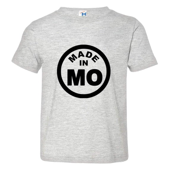 PleaseMeTees™ Toddler From Born Made In Missouri MO Logo Label HQ Tee