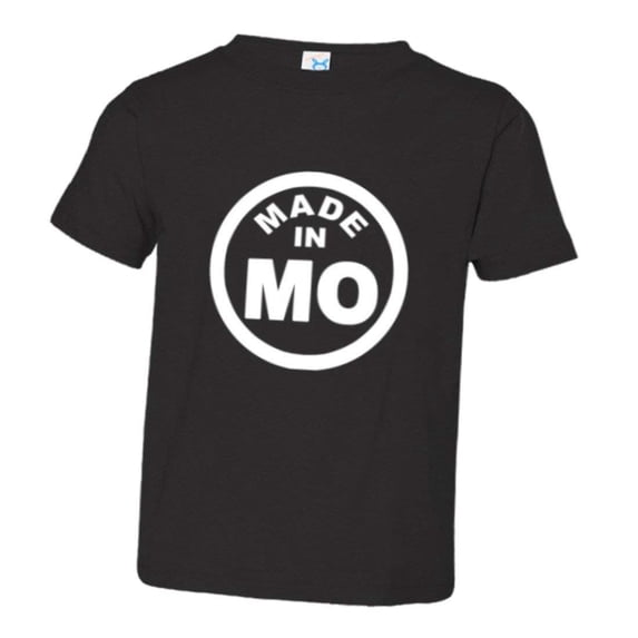 PleaseMeTees™ Toddler From Born Made In Missouri MO Logo Label HQ Tee