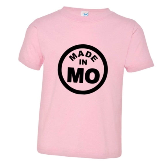 PleaseMeTees™ Toddler From Born Made In Missouri MO Logo Label HQ Tee