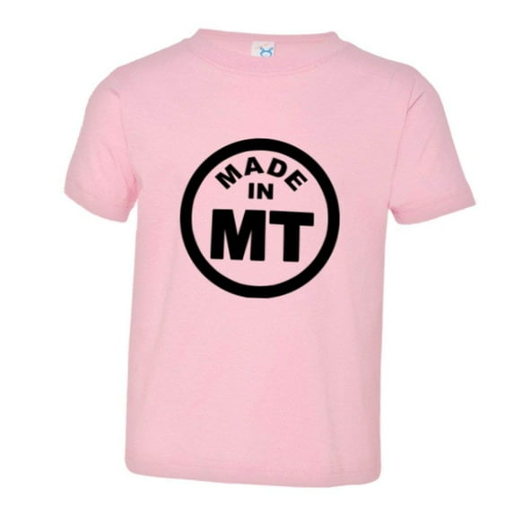 PleaseMeTees™ Toddler From Born Made In Montana MT Logo Label HQ Tee
