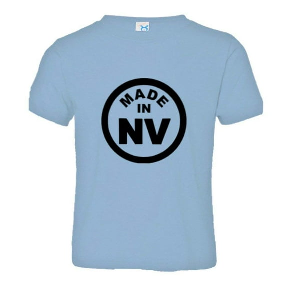 PleaseMeTees™ Toddler From Born Made In Nevada NV Logo Label Tag HQ Tee