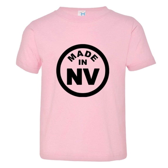 PleaseMeTees™ Toddler From Born Made In Nevada NV Logo Label Tag HQ Tee